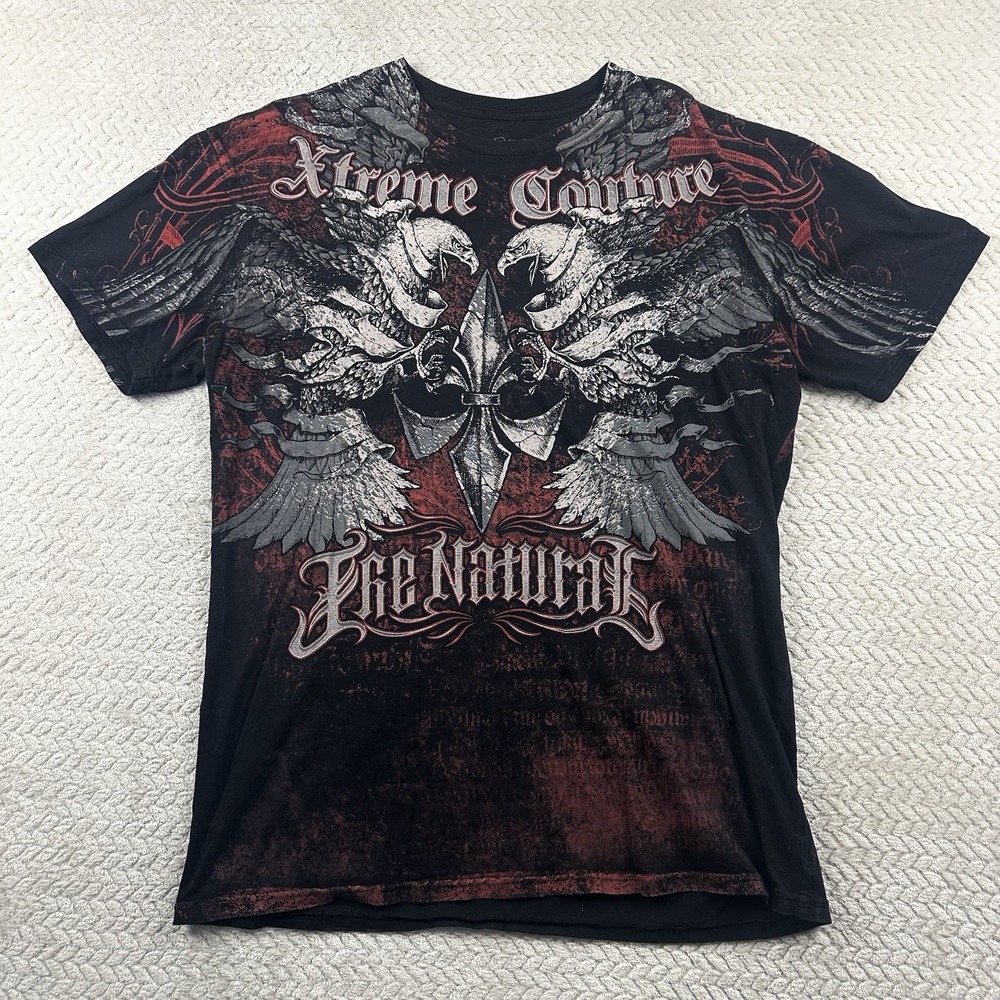 Y2K AOP Xtreme Couture shirt Men's XL The Natural Street Wear 90's Grunge‎ Punk